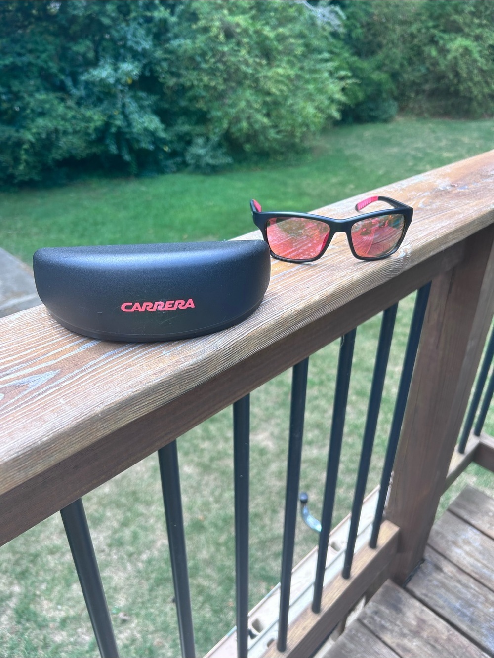 Carrera 8013/S Matte Black Red Mirror Polarized Sunglasses w/ Case Unisex